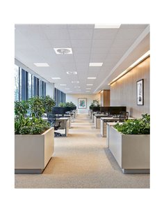 Ventoinha de teto LED embutido em tetos modulares 60x60 CUBIS, 20W 2