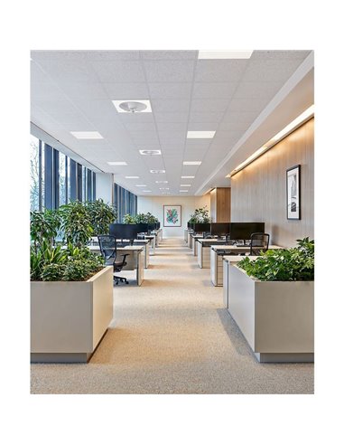 Ventilateur de plafond LED encastré dans plafonds modulaires 60x60 CUBIS, 20W