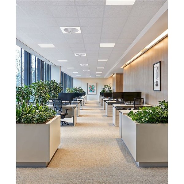 Ventilador de Techo LED empotrable en techos modulares 60x60 CUBIS, 20W