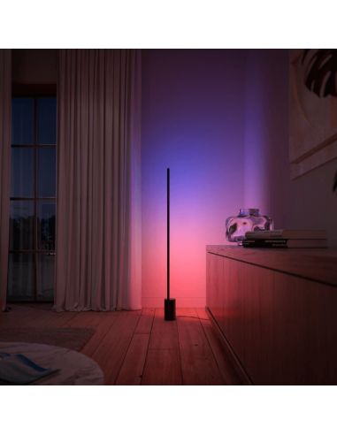 Lámpara de pie LED negra inteligente Gradient Signe ambiente
