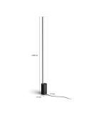 Lámpara de pie LED negra inteligente Gradient Signe embalaje Philips Hue medidas