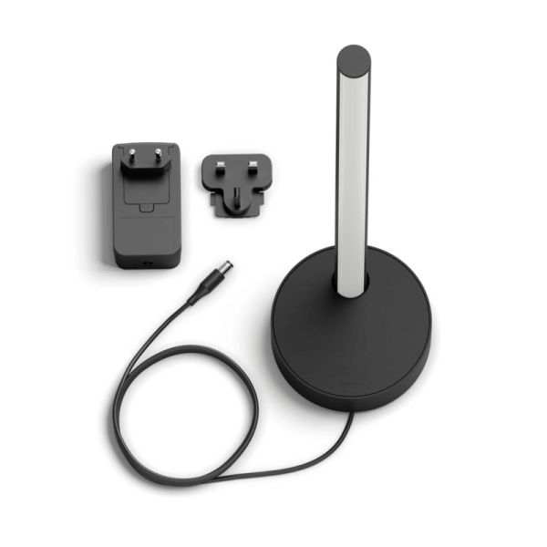 Lámpara de pie LED negra inteligente Gradient Signe accesorios Philips Hue