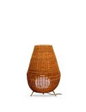Lámpara decorativa LED SAONA 70, interior e exterior, de fibras naturales, regulable en color e intensidad