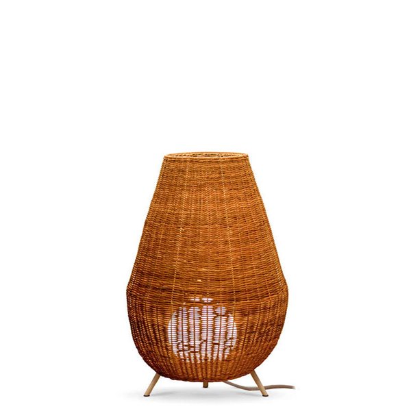 Lámpara decorativa LED SAONA 70, interior e exterior, de fibras naturales, regulable en color e intensidad