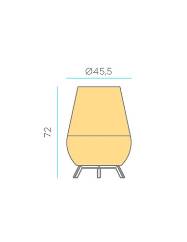 Lámpara decorativa LED SAONA 70, interior e exterior, de fibras naturales, regulable en color e intensidad
