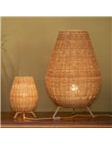 Lámpara decorativa LED SAONA 70, interior e exterior, de fibras naturales, regulable en color e intensidad