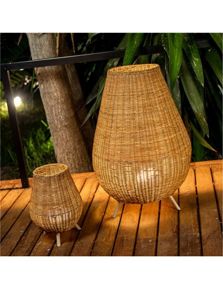 Lâmpada LED decorativa sem fio SAONA 70 com bateria recarregável para ambientes externos e controle remoto, 900 lm