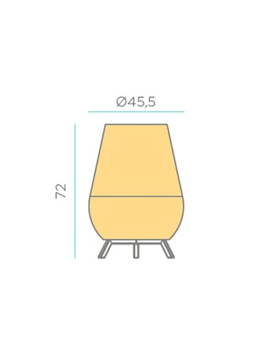 Lámpara LED decorativa sin cables SAONA 70, con batería recargable para exterior y mando a distancia, 900Lm