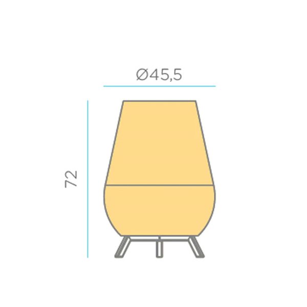 Lámpara LED decorativa sin cables SAONA 70, con batería recargable para exterior y mando a distancia, 900Lm