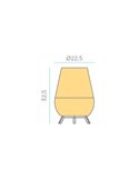 Lámpara de sobremesa LED para interior SAONA 30 con cable yute, sin bombilla