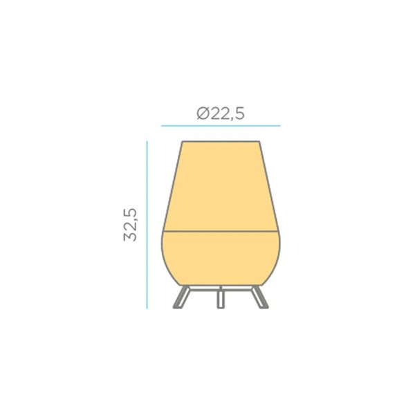 Lámpara de sobremesa LED para interior SAONA 30 con cable yute, sin bombilla