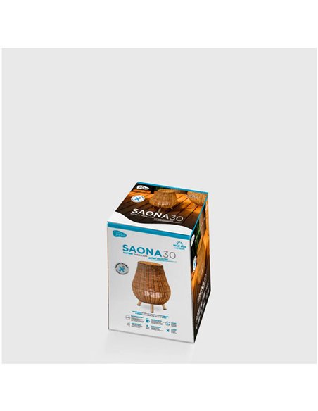 Lampe de table d'intérieur SAONA 30 LED avec câble en jute, sans ampoule