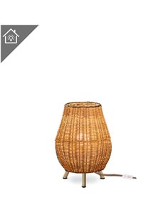 Candeeiro de mesa interior SAONA 30 LED com cabo de juta, sem lâmpada