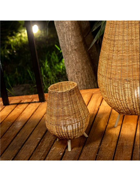 Lámpara de sobremesa con batería recargable LED SAONA 30, para exterior con bombilla 900Lm y mando a distancia