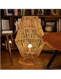 Lámpara de sobremesa/suelo LED de fibra natural SISINE 70, uso interior, E27 (no incl.), Ø45x72 cm