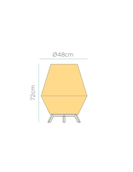 Lampe de table/lampe de sol LED en fibre naturelle SISINE 70, usage intérieur, E27 (non incluse), Ø45x72 cm