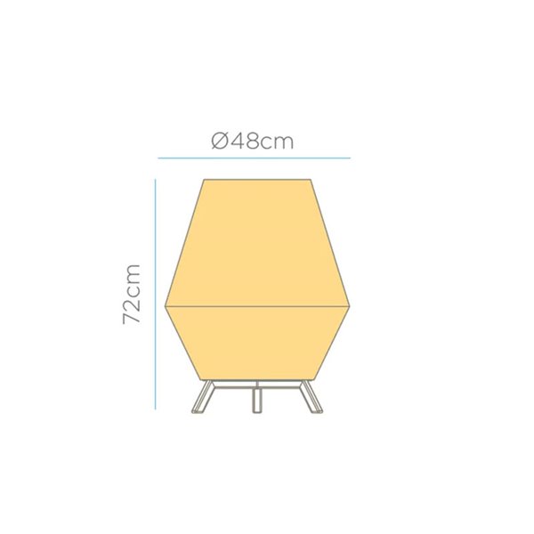 Lámpara de sobremesa/suelo LED de fibra natural SISINE 70, uso interior, E27 (no incl.), Ø45x72 cm