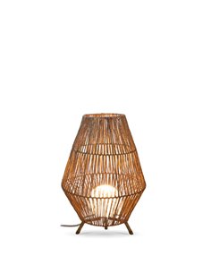 Lámpara de sobremesa/suelo LED de fibra natural SISINE 70, uso interior, E27 (no incl.), Ø45x72 cm