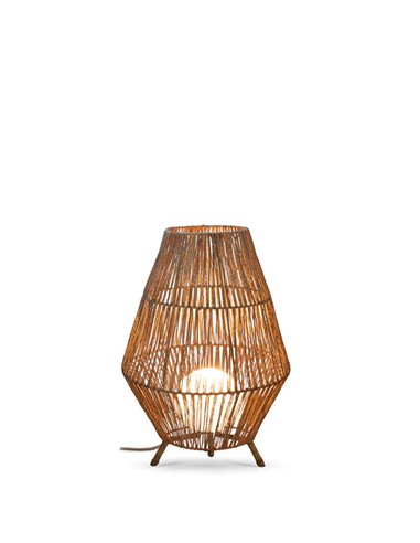 Lámpara de sobremesa/suelo LED de fibra natural SISINE 70, uso interior, E27 (no incl.), Ø45x72 cm
