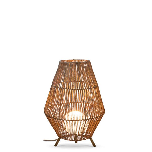 Lámpara de sobremesa/suelo LED de fibra natural SISINE 70, uso interior, E27 (no incl.), Ø45x72 cm