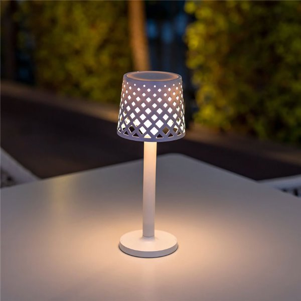 Lámpara de sobremesa LED sin cables para interior GRETITA, 8Lm, regulable, control táctil, a pilas 3AAA
