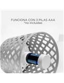 Lámpara de sobremesa LED sin cables para interior GRETITA, 8Lm, regulable, control táctil, a pilas 3AAA