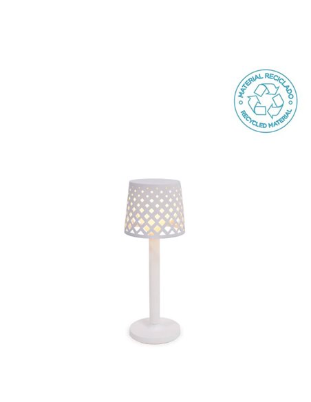 Lámpara de sobremesa LED sin cables para interior GRETITA, 8Lm, regulable, control táctil, a pilas 3AAA