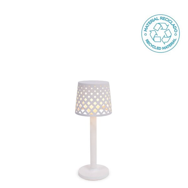 Lámpara de sobremesa LED sin cables para interior GRETITA, 8Lm, regulable, control táctil, a pilas 3AAA