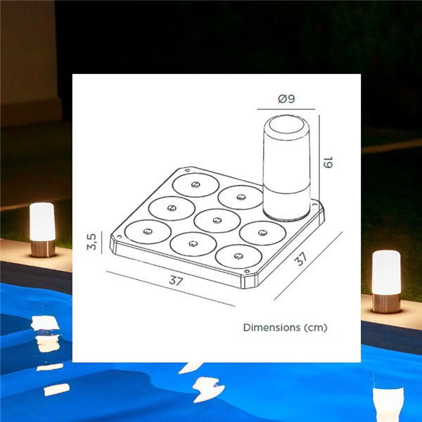 Acessório de base de carregamento magnético para MAIA com 9 pontos de carregamento