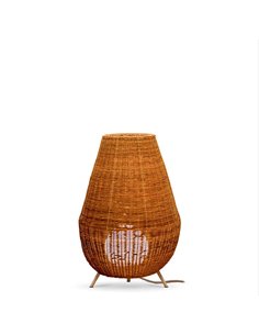 Lampe décorative LED en fibre naturelle SAONA 70 pour intérieur, avec câble