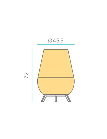 Lámpara decorativa LED de fibras naturales SAONA 70 interior, con cable
