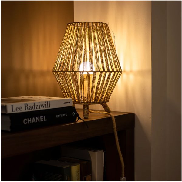 Lámpara de sobremesa decorativa LED SISINE 30, de fibras naturales para interior, E27 (no incl.)