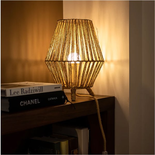 Lámpara de sobremesa decorativa LED SISINE 30, de fibras naturales para interior, E27 (no incl.)