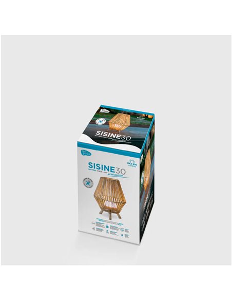 Lámpara de sobremesa decorativa LED SISINE 30, de fibras naturales para interior, E27 (no incl.)