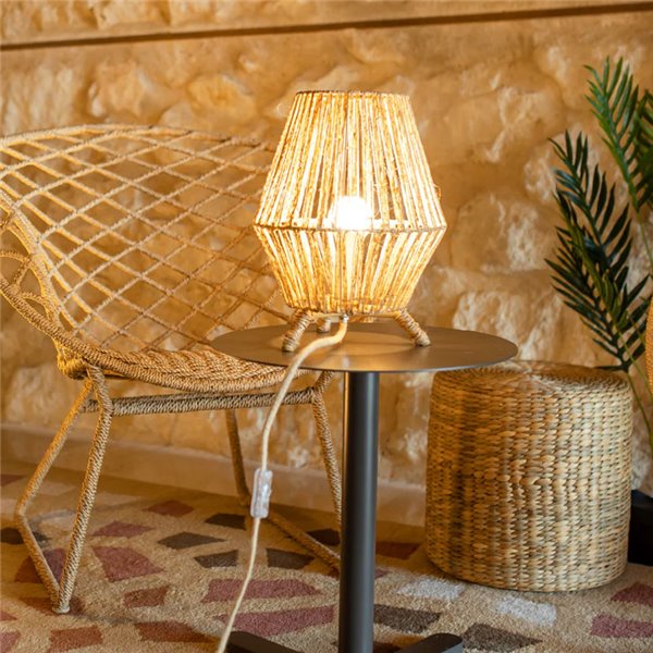 Lámpara de sobremesa decorativa LED SISINE 30, de fibras naturales para interior, E27 (no incl.)