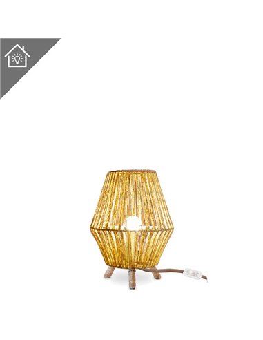 Lámpara de sobremesa decorativa LED SISINE 30, de fibras naturales para interior, E27 (no incl.)