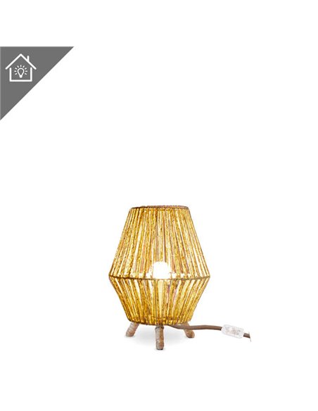 Lámpara de sobremesa decorativa LED SISINE 30, de fibras naturales para interior, E27 (no incl.)