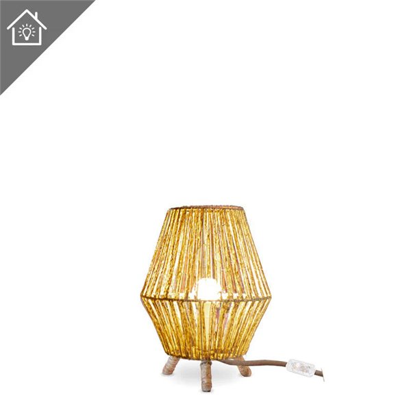 Lámpara de sobremesa decorativa LED SISINE 30, de fibras naturales para interior, E27 (no incl.)