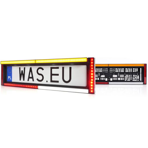 Luz traseira de LED para placa W253 7 funções com luz de placa 12V 24V S1D, F1, AR, R1D, 2aD, L, IA Was 2107 L OTR