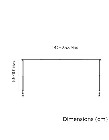 Cadre de table décoratif extensible GARLAND LIFT pour guirlandes, pour l'intérieur et l'extérieur