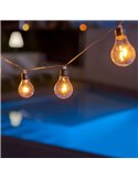 Guirnalda LED de luces exterior STELLA con carga solar y batería recargable, 10 bombillas