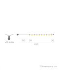 Guirnalda LED de luces exterior STELLA con carga solar y batería recargable, 10 bombillas