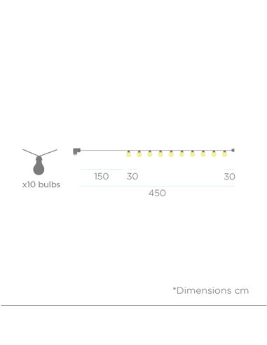 Luzes de corda LED para exterior STELLA com carregamento solar e bateria recarregável, 10 lâmpadas