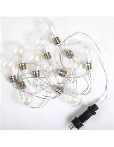 Guirnalda LED de luces exterior STELLA con carga solar y batería recargable, 10 bombillas