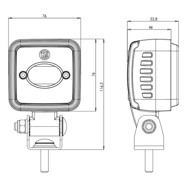 Balise de sécurité LED bleue Faisceau linéaire W267 pour machines IP6K9K 12V–70V Était