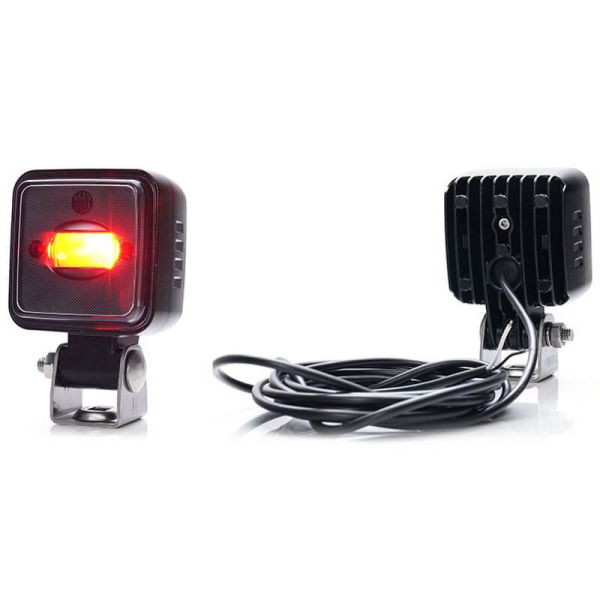 Faro LED Rojo Lineal de Seguridad W267 para Maquinaria IP6K9K 12V–70V Was