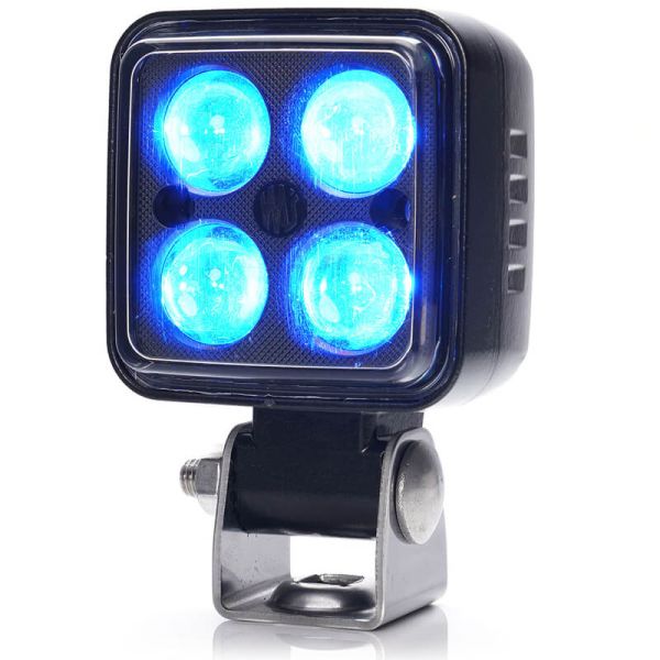 Foco LED Azul de Seguridad W267 para Maquinaria Industrial IP6K9K 12V–70V WAS