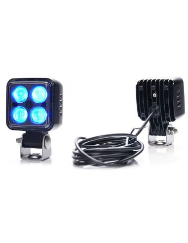 Foco LED Azul de Seguridad W267 para Maquinaria Industrial IP6K9K 12V–70V WAS