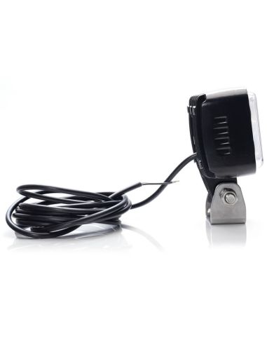 Lateral de Foco LED de Seguridad W267 Rojo 12V-70V IP6K9K con óptica focalizada | 2,5 m cable Was Encendido