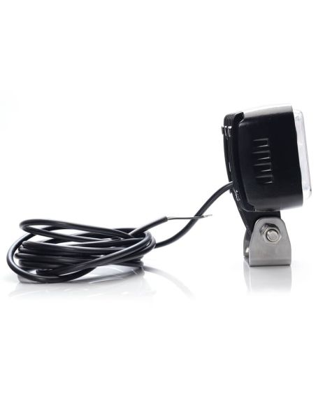 Lateral de Foco LED de Seguridad W267 Rojo 12V-70V IP6K9K con óptica focalizada | 2,5 m cable Was Encendido